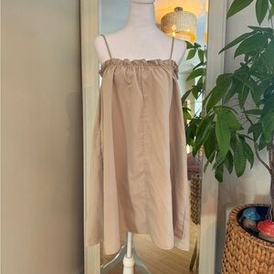 SHEIN Light Tan Short Babydoll Dress